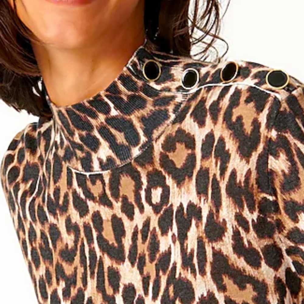 NWT - J. Crew Silk Blend Leopard Sweater